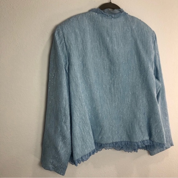 CARRISIMO mother of the bride blue jacket push button closer - Picture 3 of 16